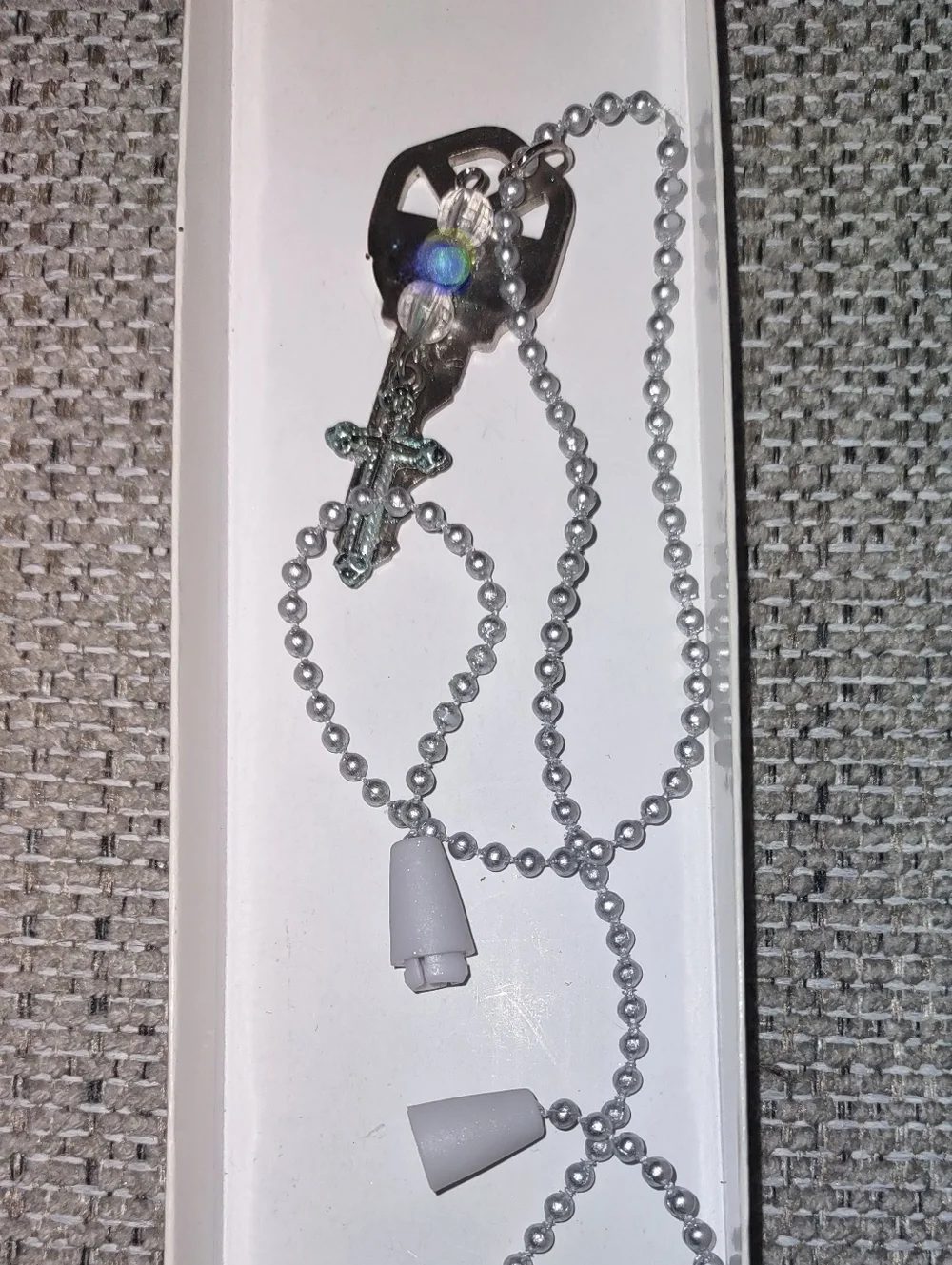 Kid's Key Necklace with Beads & Cross Embellishments - Picture 10 of 13
